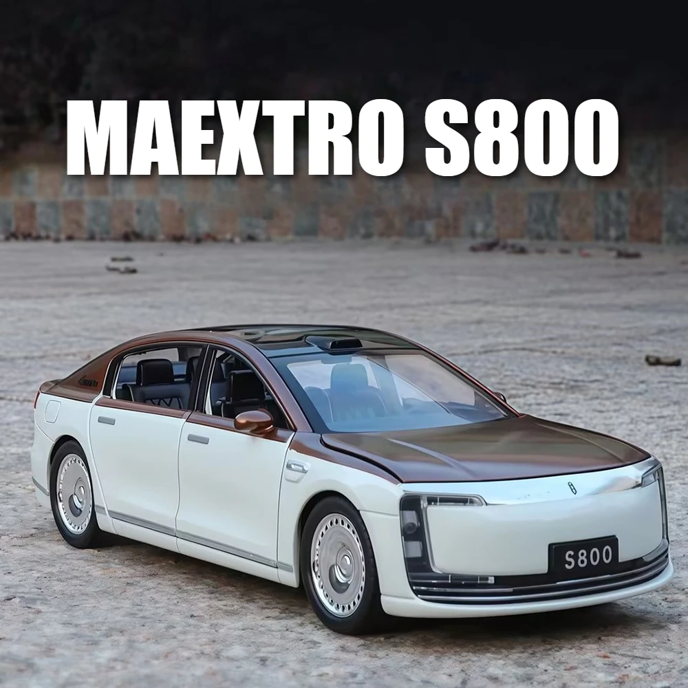 

1:32 MAEXTRO S800 SU7 Sports Car Model Toy Alloy Body Rubber Tires New Energy Vehicles Music Light Models Collectible Item