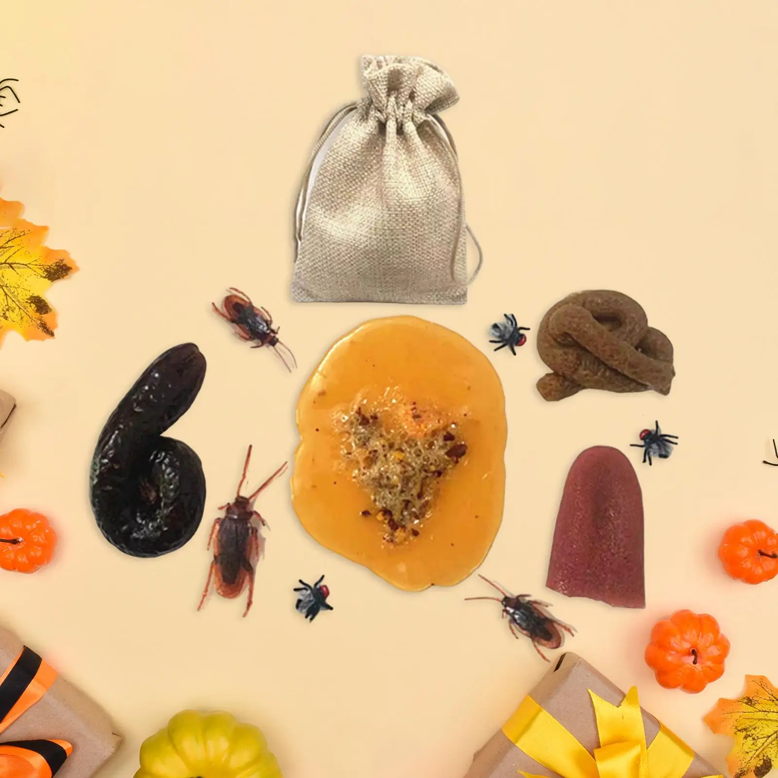 Juguete de truco de caca, favores de broma para suministros de fiesta, Día de los inocentes de abril