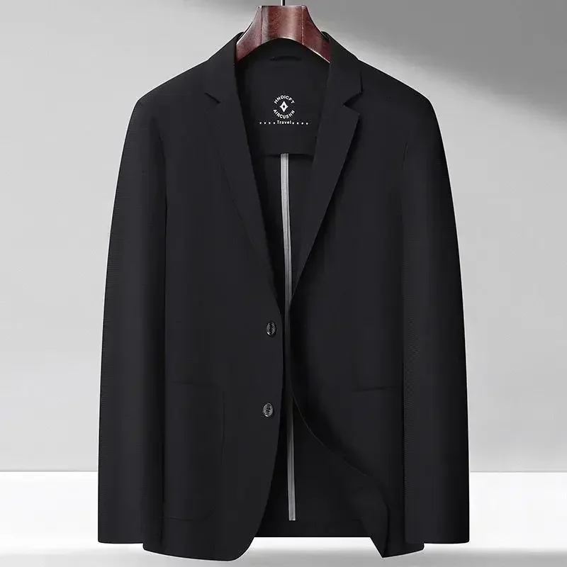 Coat Party Male Blazer Dress Jackets Business Black Men\'s Suit Menswear Elegant Fashion 2024 Korean Style Summer Classic Casual