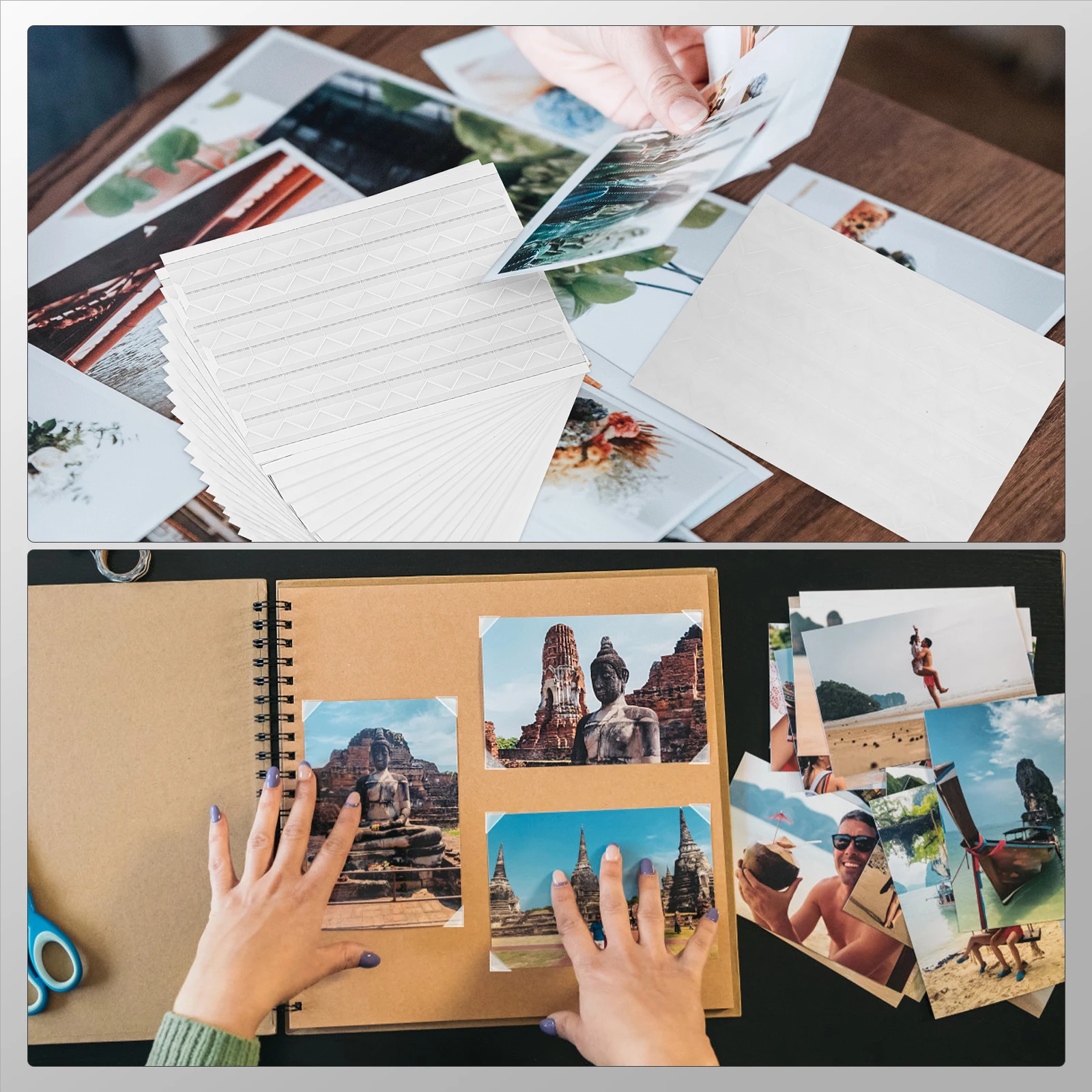 

20 Sheets Pvc Corner Stickers Transparent Adhesive Photo Mounting Tabs Scrapbook Picture Protectors Diy Album Supplies Framing