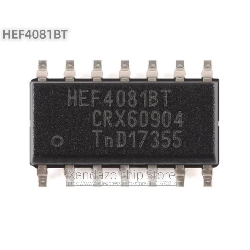 10pcs/lot HEF4081BT SOP-14 package Original genuine Four channel 2-input AND gate logic chip