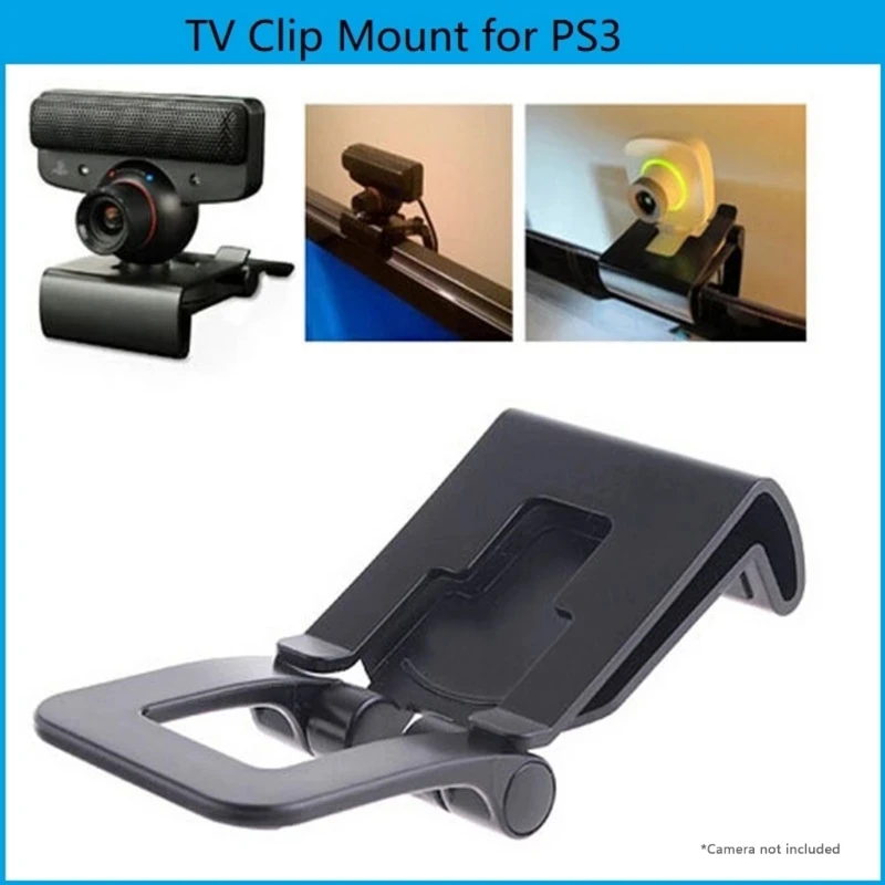 High-stability Adjustable TV Clip Mount Holder Dock Stand ABS-material Made Foldable Bracket for PS3 Move Eye Camera