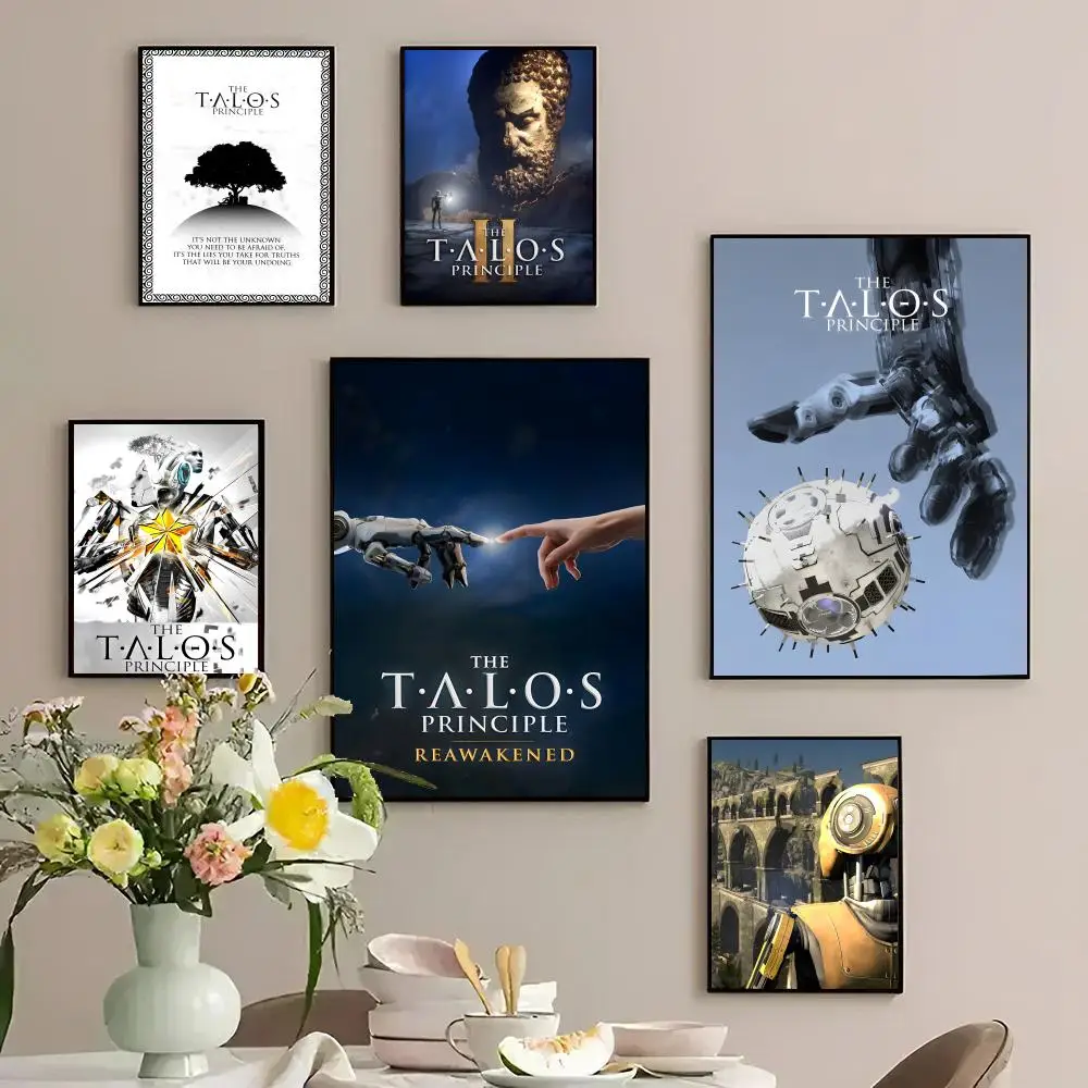 Póster filosófico T-The Talos Principle 2S, póster personalizado de PP, pegatina de pared gruesa para decoración del hogar