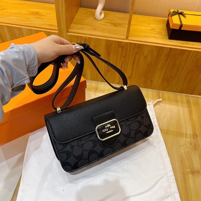 2024 New High-class Versatile One-shoulder Satchels Sac Gg Cc Light Luxury Rhombus Chain Handbag 100% Leather Women's Small Bag