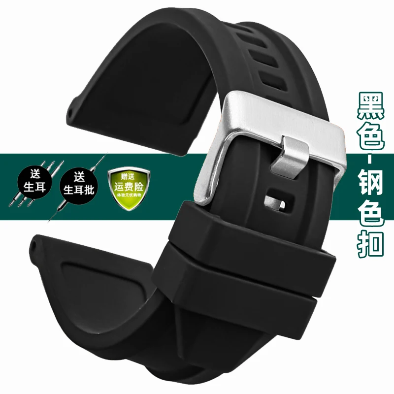 Large Waterproof Silicone Watch Strap For Diesel DZ4496 DZ4323 DZ4378 DZ4318 Rubber Watch Strap 24 26 28MM Men\'s Watch Band Sof