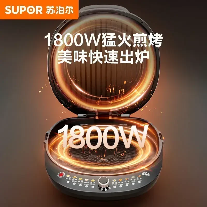 Electric Baking Pan New Dormitory  Knob Temperature Adjustment Double-sided Heating Pancake Pan Grill Machine Household