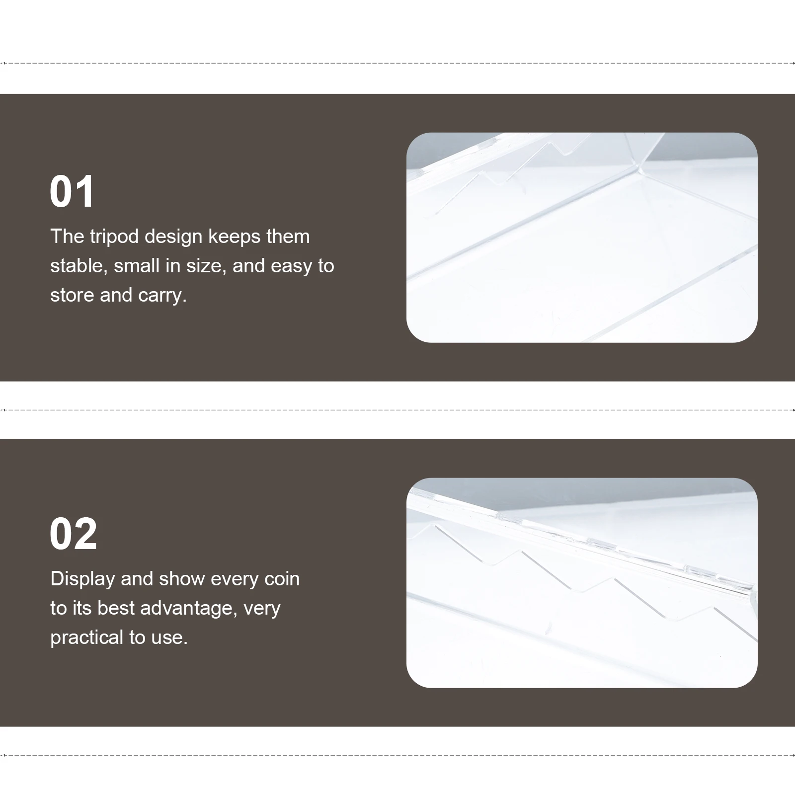 

1pc Acrylic Stand Transparent Rack Display Stand For Business Cards Miniatures