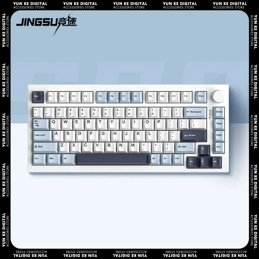 

JINGSU S82 Mechanical Keyboard Three Mode RGB Wireless Keyboard Hot Swap Gasket PBT keycaps Custom office Gaming Accessories