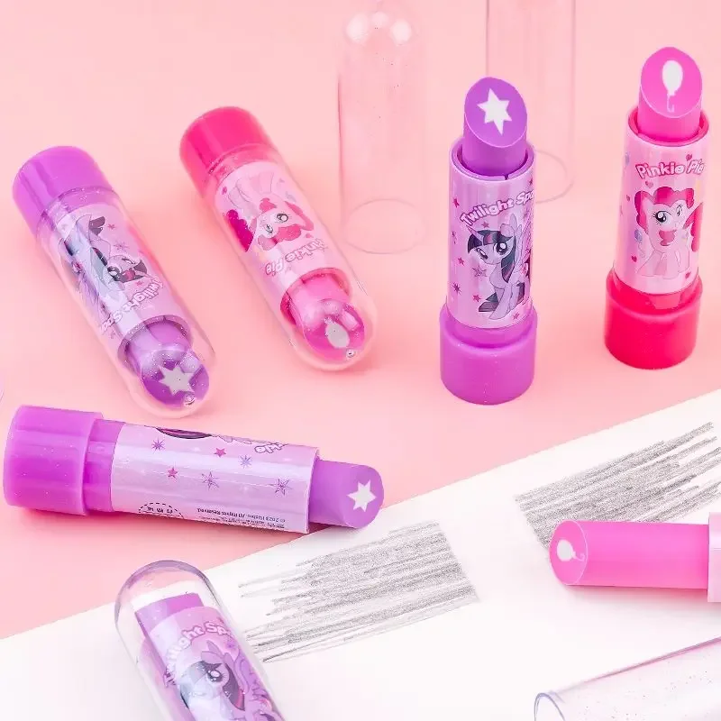 Kawaii My Little Pony anime lipstick eraser primary school girl creative cartoon retractable eraser clean and less debris