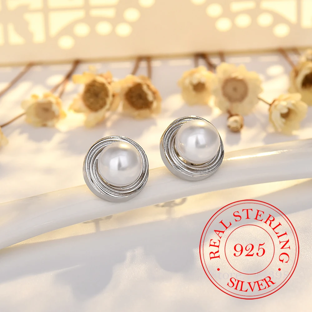 

Korean 925 Sterling Silver Luxury Bird's Nest Pear Stud Earrings for Women Girls S925 Wedding Party Jewelry Gift Aretes De Mujer