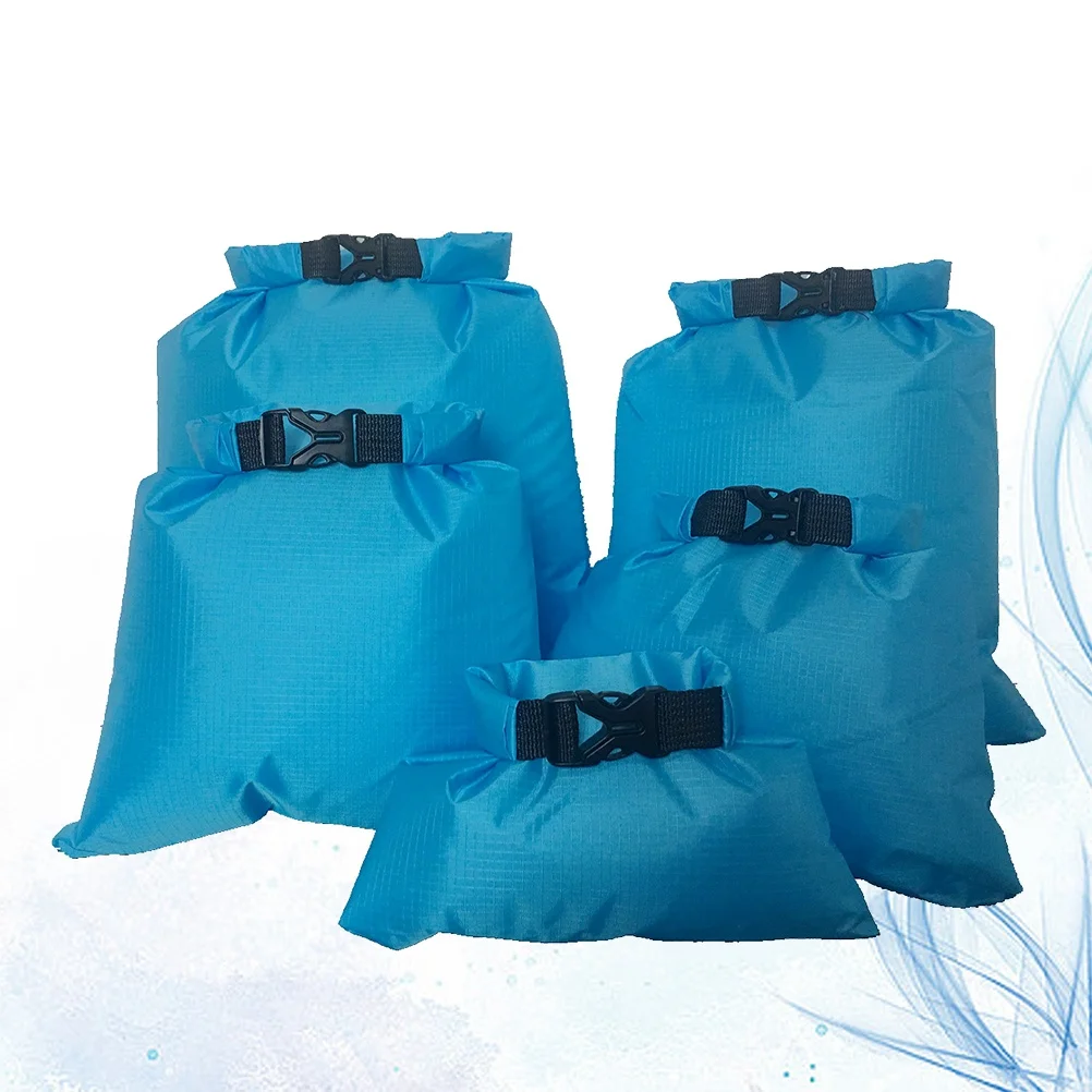 

5Pcs Waterproof Travel Bag Heavy Duty PU Coated Dry Pouch for Drifting Rafting Canoeing Upstream Outdoor Sports Gear