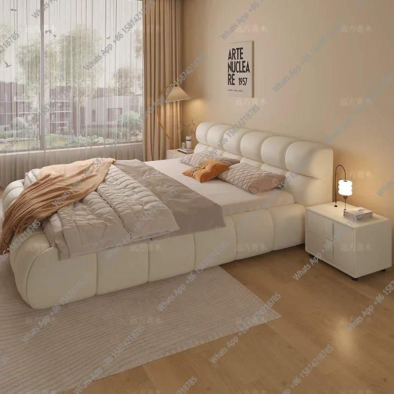 

S Black Nordic Tatami Bed Modern Double Cream Princess Confortable Bed Aesthetics Master Bedroom Cama De Casal Bedroom Furniture