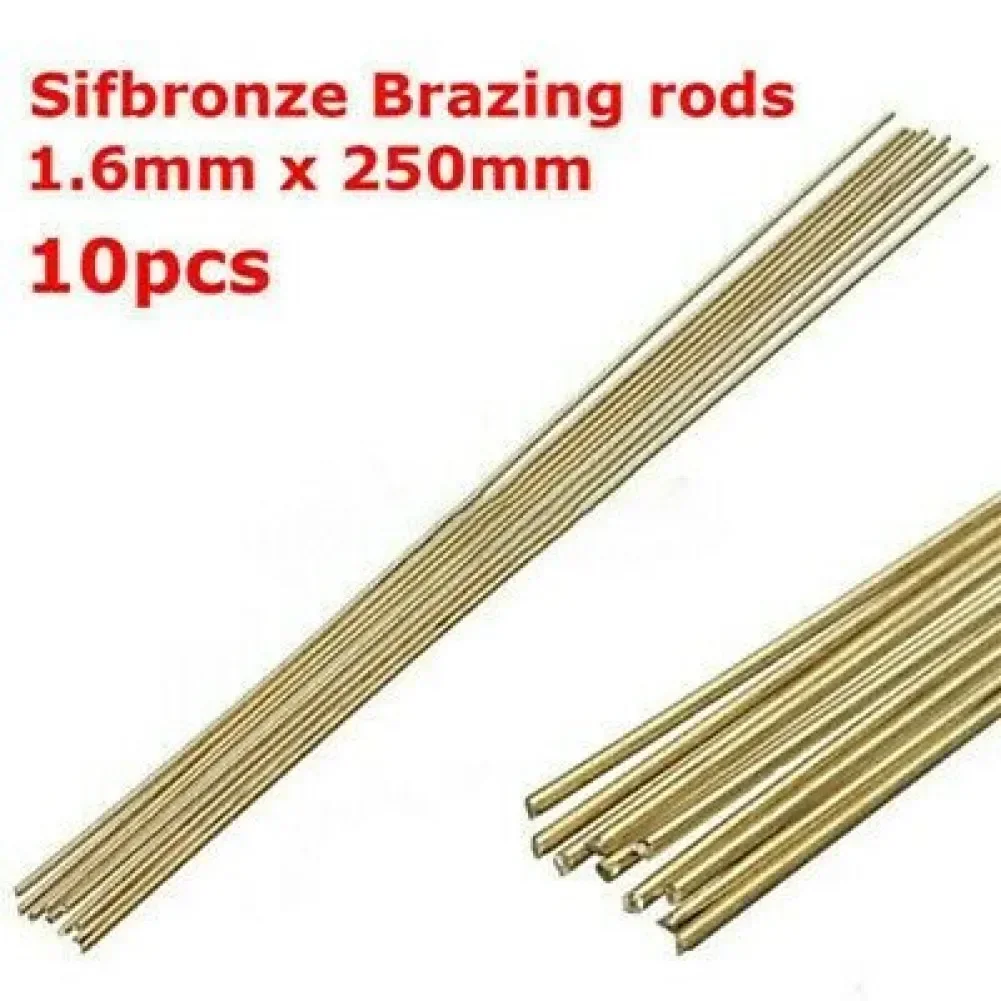 10 Pcs Brass Solution Flux Core Fusible Welding Wire Electrode Tool 16MM x25CM Perfect for Non Temperature Cold Welding