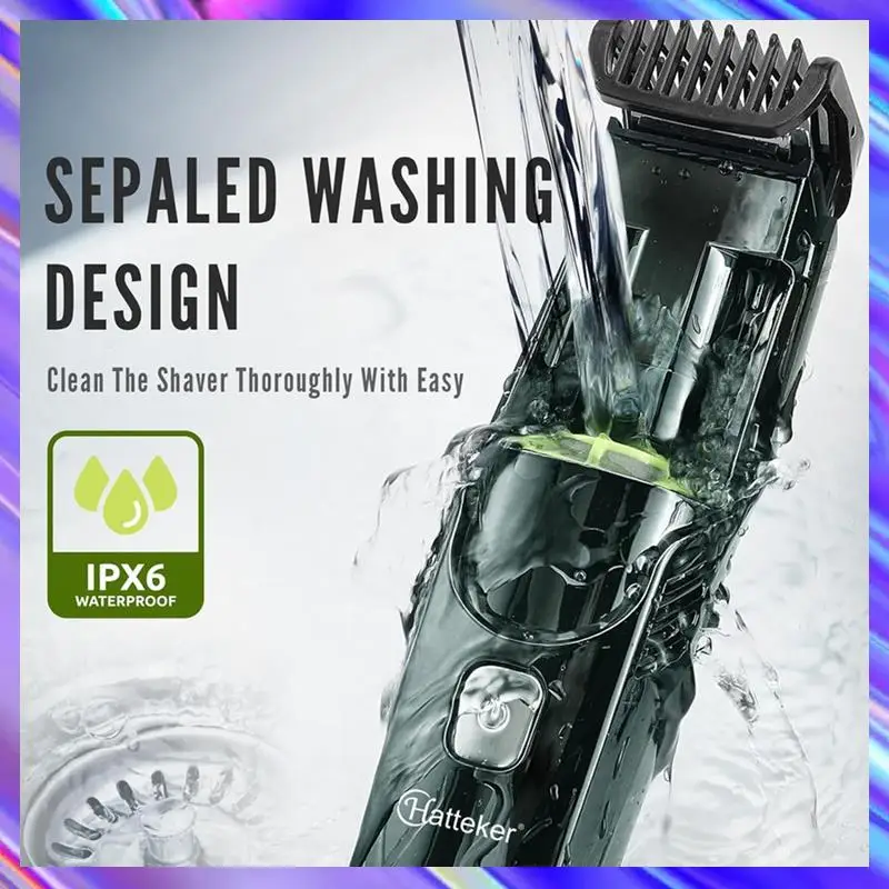 

BAAD Electric Shaver With Built-In Vacuum IPX6 Waterproof Precision Clipper For Mustache And Sideburns