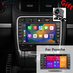 CHSTEK Car Radio Android 13 Carplay For Porsche Cayenne 9PA 955 957 2002-2010 Multimedia Navigation Bluetooth WIFI 4G Automotiva