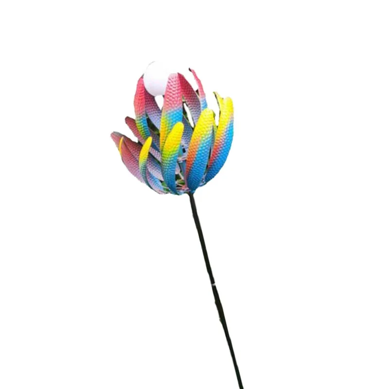 

Garden Wind Spinners - Decorative Metal Stakes With Garden Stakes And Wind Powered Light - Yard Decor Durable 18 X 18 X 105Cm