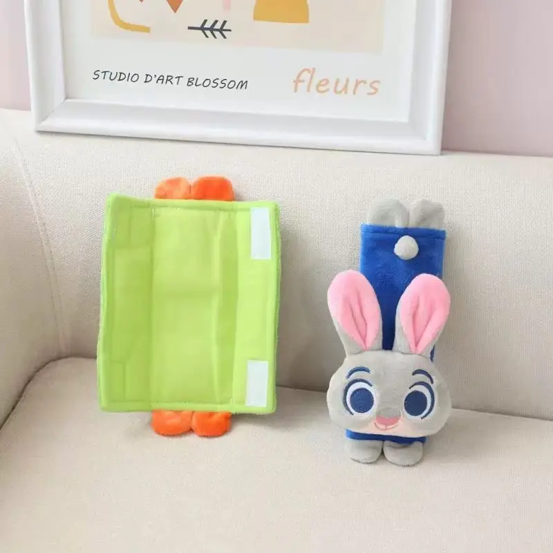 الكرتون لطيف جودي نيك أرنب الثعلب سيارة مسند الرأس حزام الأمان وسادة الكتف وسادة لطيف لوازم الديكور الداخلي #4