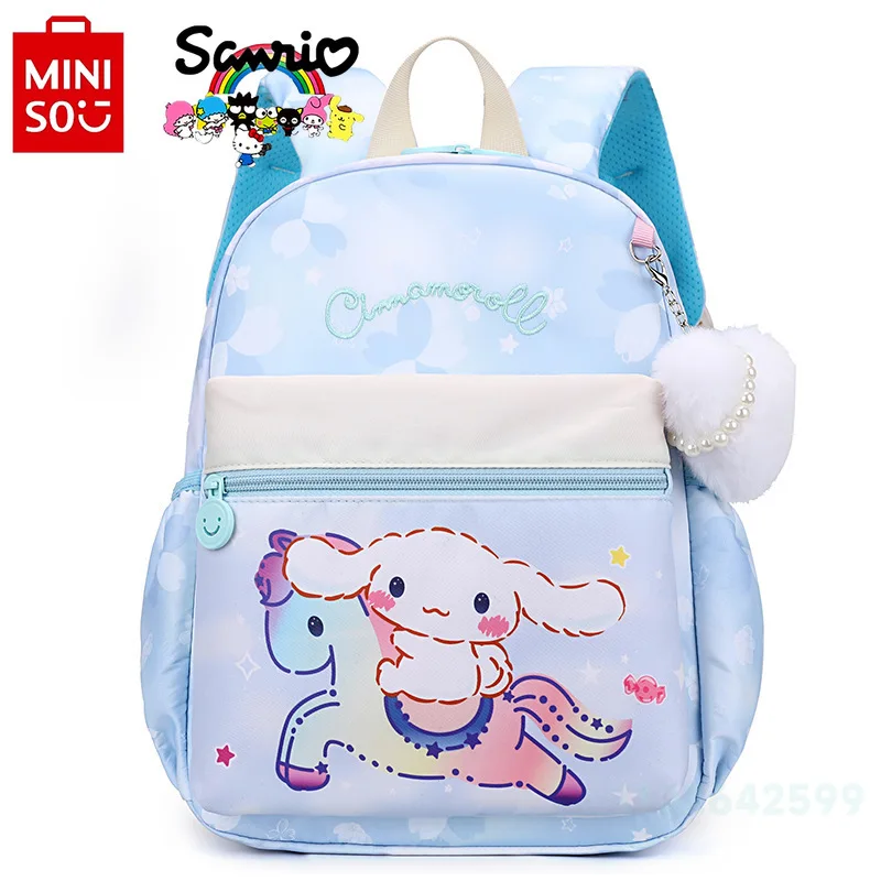 MINISO 2024 Sanrio New Student School Bag Fashionable High Quality Children's Backpack Cartoon Large Capacity Outgoing Backpack