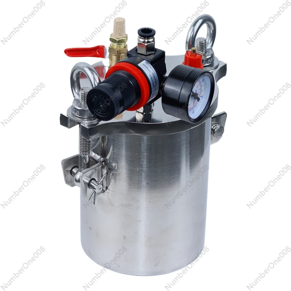 BOYEE 304 dispensing bucket Liquid glue dispensing stainless steel pressure tank 1L