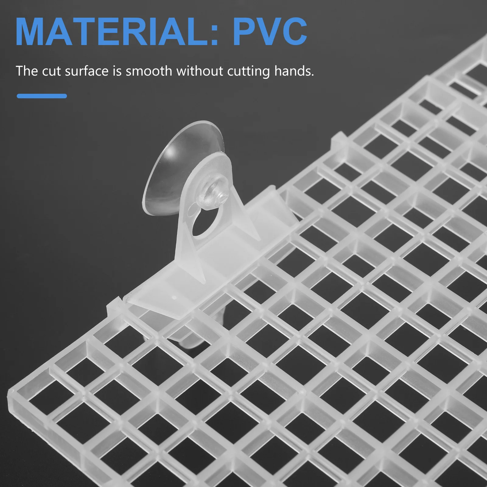 

1 Set Tank Divider Premium Pvc Aquarium Isolation Board Suction Cup Mesh Separator For Fish Breeding Aggressive Fish Isolation