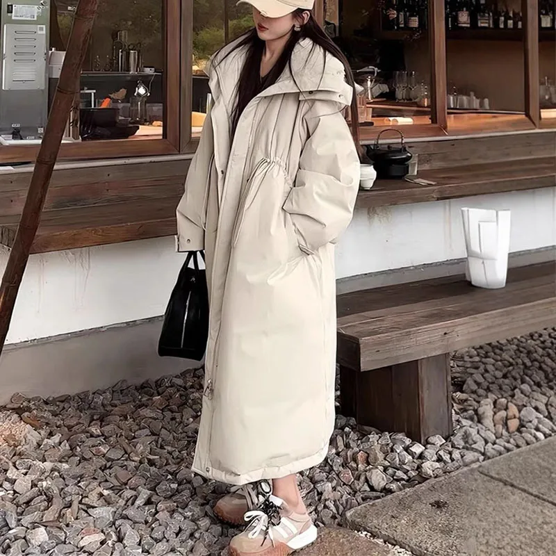 Roupas femininas Parker 2025 Novo inverno quente com capuz jaqueta feminina de alta qualidade pato branco para baixo jaqueta feminina H436