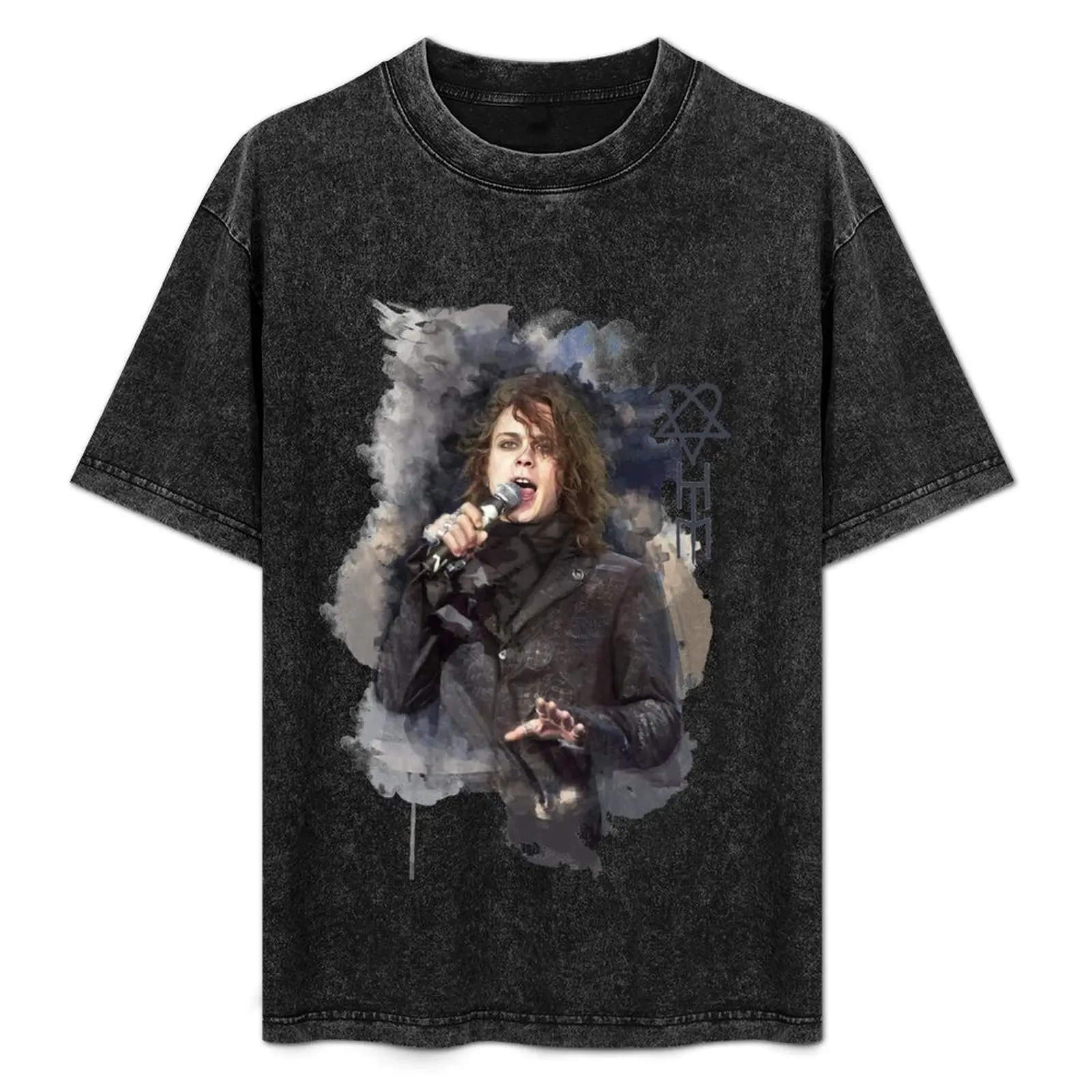 

Ville Valo. Rock Am Ring 2001 T-Shirt Christmas Casual Short Sleeve Top