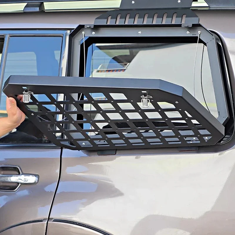 For Pajero 4 Window Decorative Guards Rear Window Storage Rack Shogun Montero Armor Grille