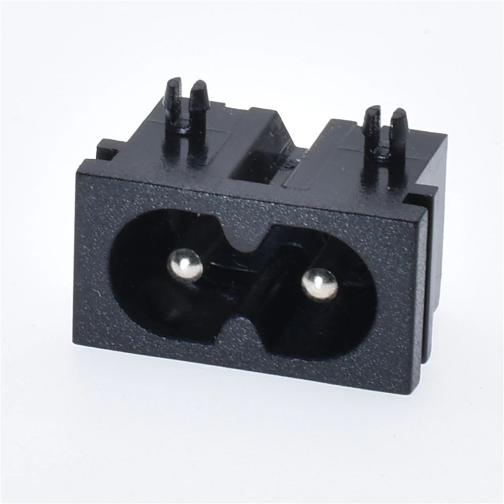 Hot selling electrical socket IEC 320 C8 power connector BX-180-H 2 pin industrial socket Excellent quality black
