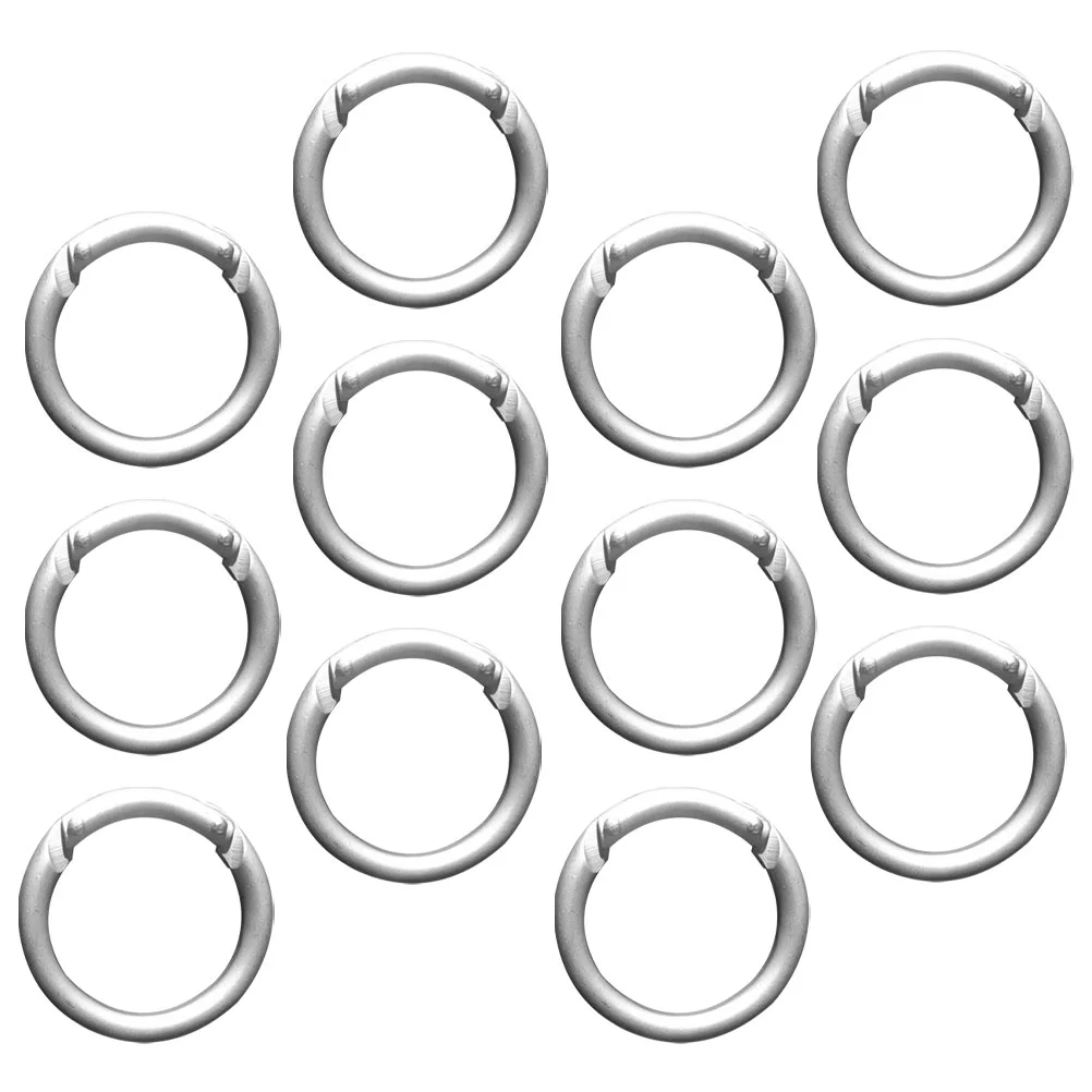

12 Pcs Round Carabiner Hook Climbing Buckle Aluminum Alloy Keychain Safe Outdoor Sports Hiking Fishing Travel Camping