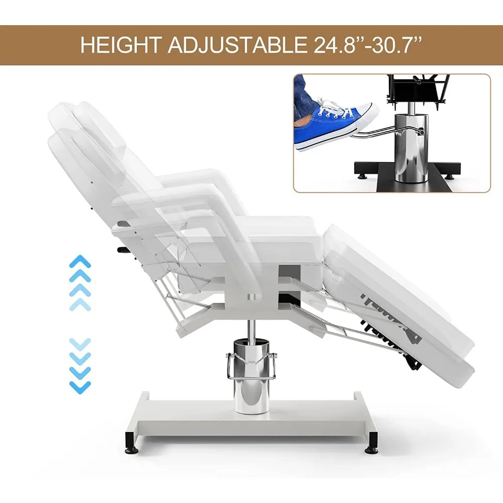 高さと角度を調整可能なタトゥーチェア,360 ° 回転するフェイスベッド,超大型ポンプ,ベッドとスツール,アップグレード
