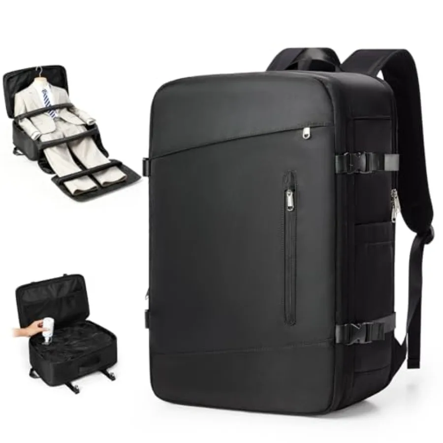 

Вакуумный рюкзак для путешествий с сумкой для костюма и воздушным насосом, компрессионный вакуумный рюкзак, одобренный для ручной клади, для авиаперелетов, с отделением для ноутбука, экономящий место, для одежды