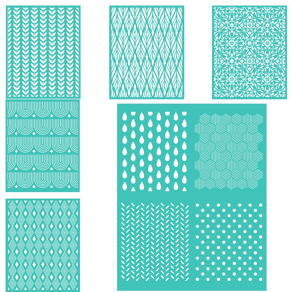 

Leaves Rain Drop Pattern Reusable Silkscreen Stencil For Furniture Accents Clothing Use Easy Transfer DIY Crafts Printing Tool