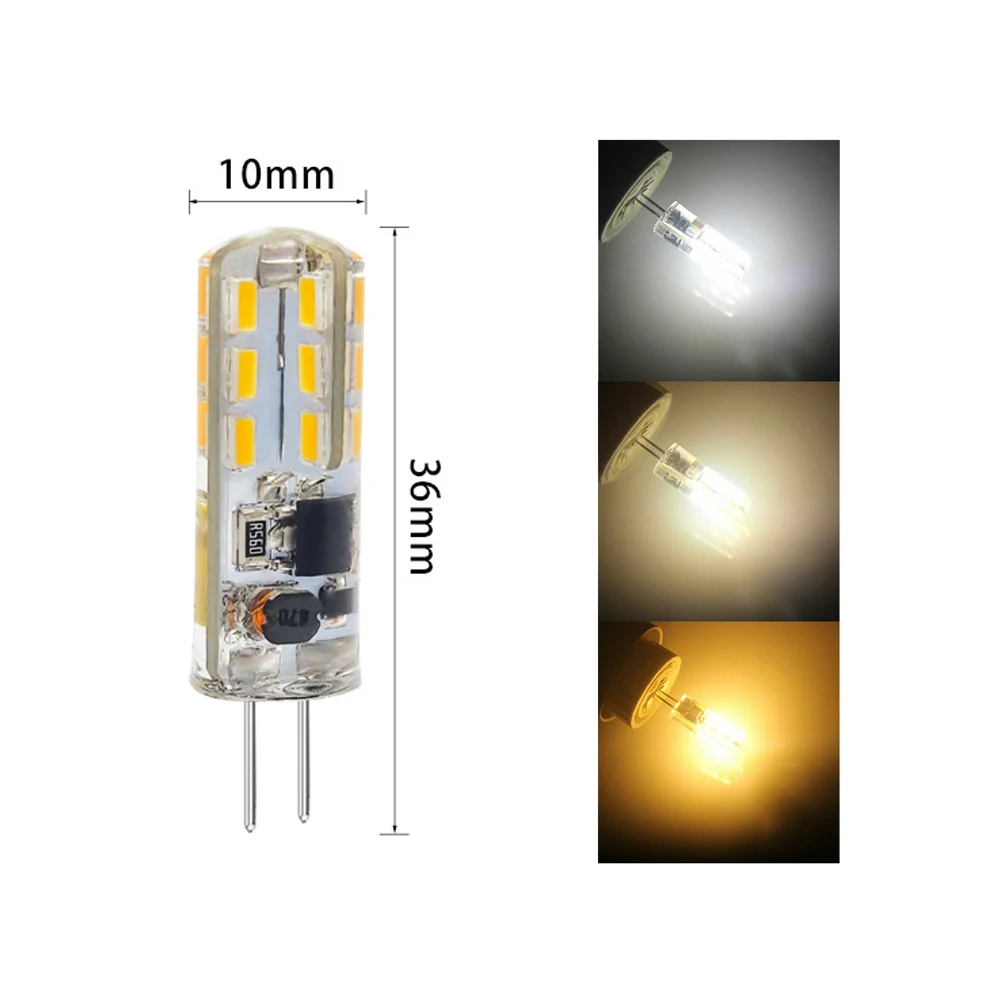 6 Pcs 2W G4 Led Bulb AC/DC12V 220V 3014SMD Mini Silicone Lamp 360 Beam Angle Energy Saving Replace Halogen Light Spotlight