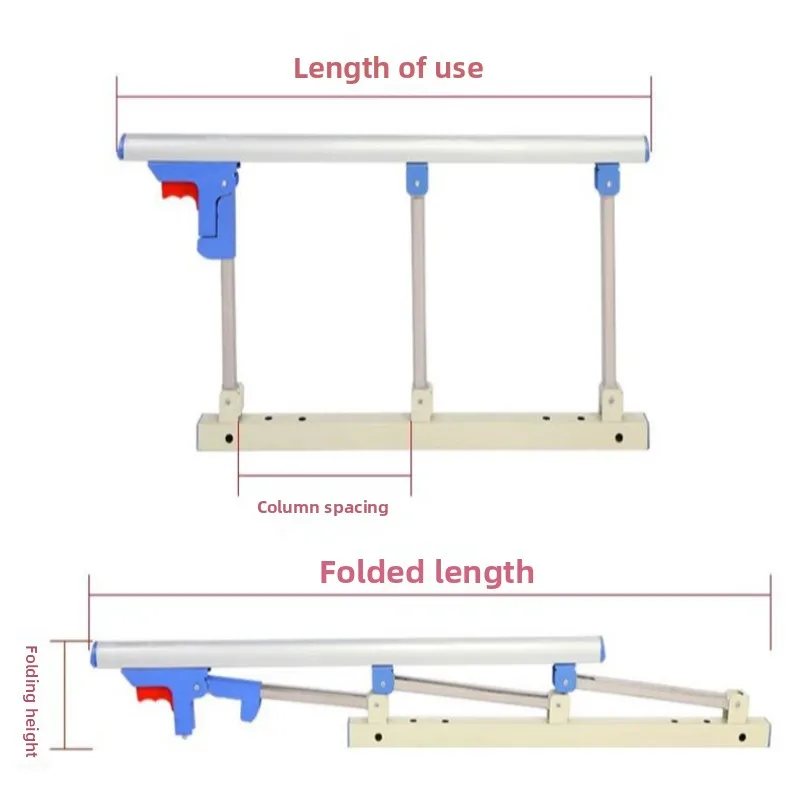 Multifunctional Safety Rail No Drilling for Adult Infant, Elderly Bedside Fence for Kids, Portable Nursing Bed Guard Rail