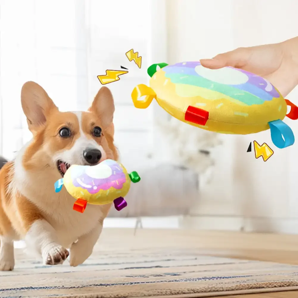 Interactive Ball Toys with Grab Tabs Dog Bite Chew Balls with Bells Pets Accessories Puppy Outdoor Training Soccer Pet Supplies