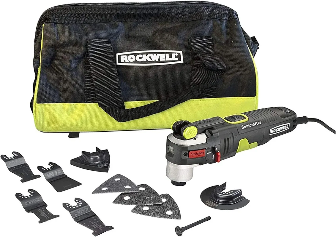 

Rockwell AW400 F80 Sonicrafter 4.2 Amp Oscillating Multi-Tool with 9 Accessories and Carry Bag