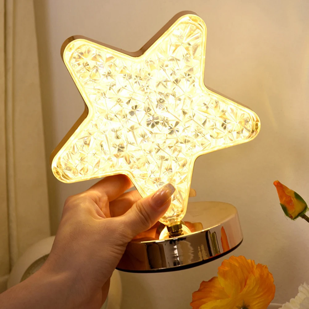 

Moon Light Stars Night Light With Brightness Adjustment 3 Color Change Touch Switch Table Lamp For Boys Girls Birthday Gift