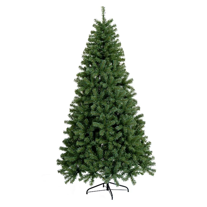 Artificial PVC Christmas Tree 150/180/210cm Green Reusable with Stable Metal Tripod Christmas Ornaments Large Fir Xmas Pine Tree