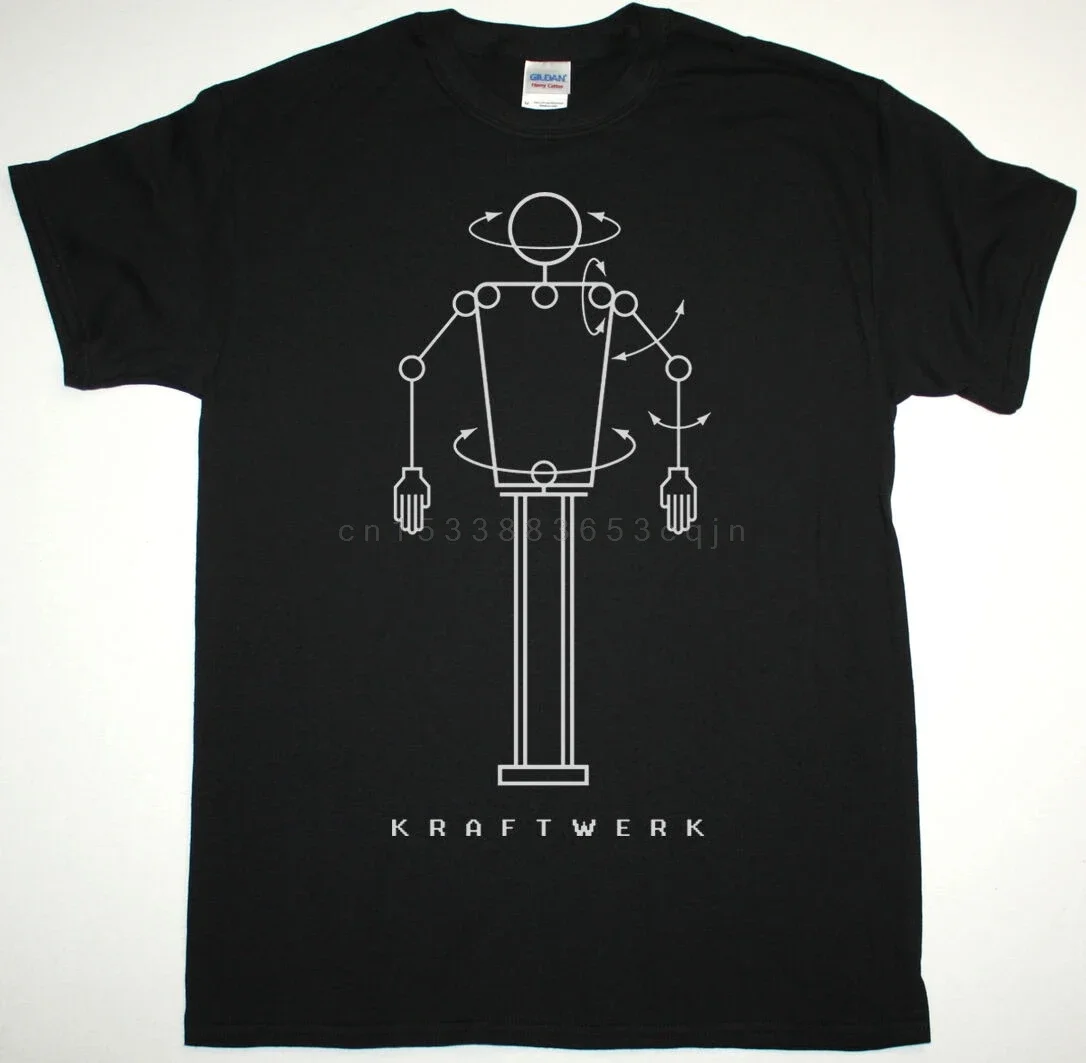 KRAFTWERK ROBOT BLACK / WHITE MENS T SHIRT ELECTRONIC KRAUTROCK FRONT 242 DEVO