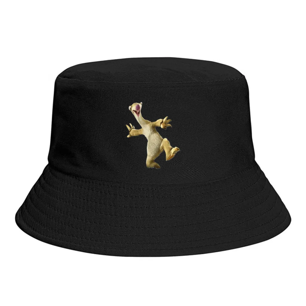 

Sid the Sloth new147 Unisex Bucket Hat Embroidery Women Double-Sided Hip Hop Hat Four Season Panama Beach Fishing Sun Caps