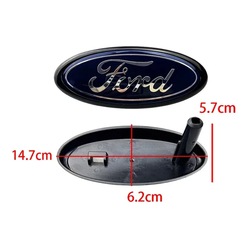 14.5x6.5cm ABS Car Front Emblem Badge for Ford Focus 3 2 Mondeo Fiesta Ranger Mustang Kuga Explorer Transit Auto Accessories - view 2