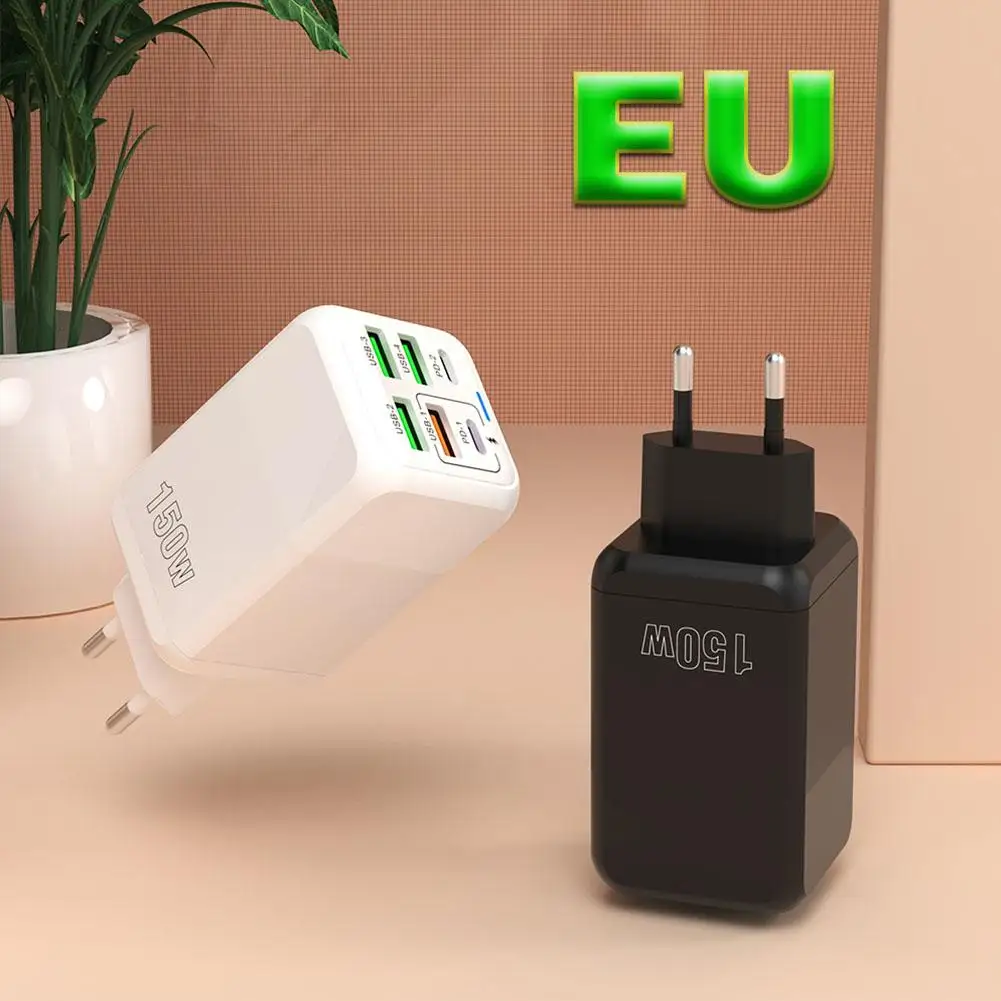 6-portowa ładowarka USB Szybkie ładowanie 4 USB + 2 PD Typ C Adapter ścienny Wieloportowa ładowarka Szybkie ładowanie dla iPhone'a