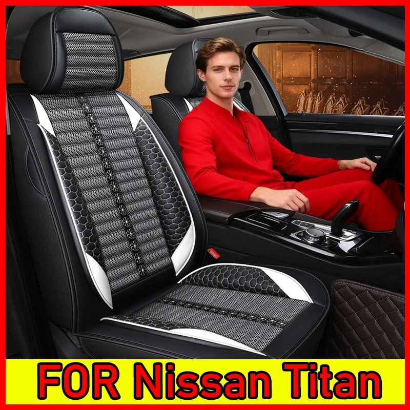 

FOR TOYOTA TUNDRA-Seat Full-Wrap Car Seat Cover – PU Leather-Linen Spliced, Wear-Resistant, Soft Waist Comfort