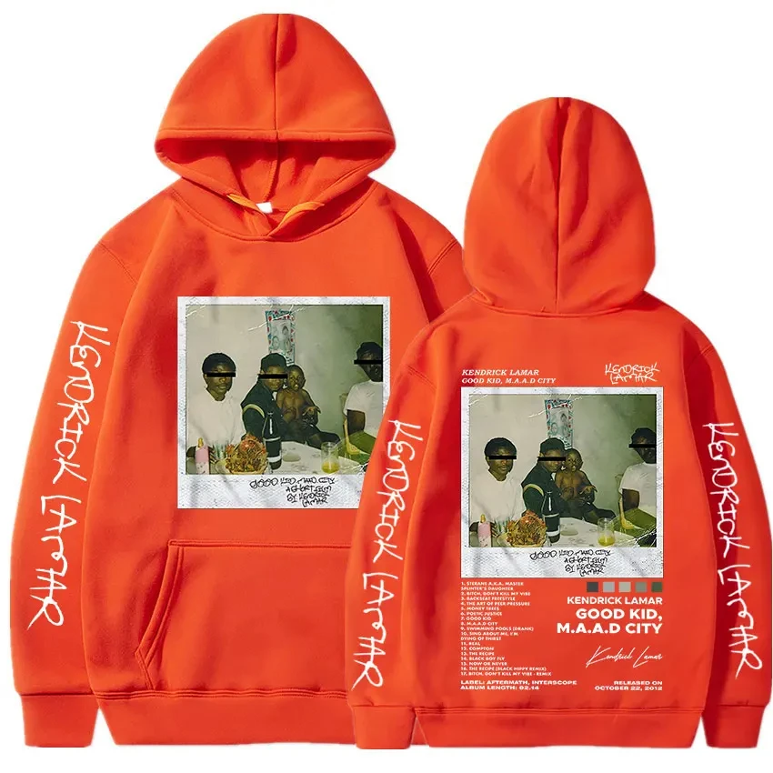 Hip Hop Männer Frauen Hoodie Rapper Kendrick Lamar Good Kid Album Grafik Gedruckt Kapuzenpullover Mode Tasche Streetwear – Detail 14