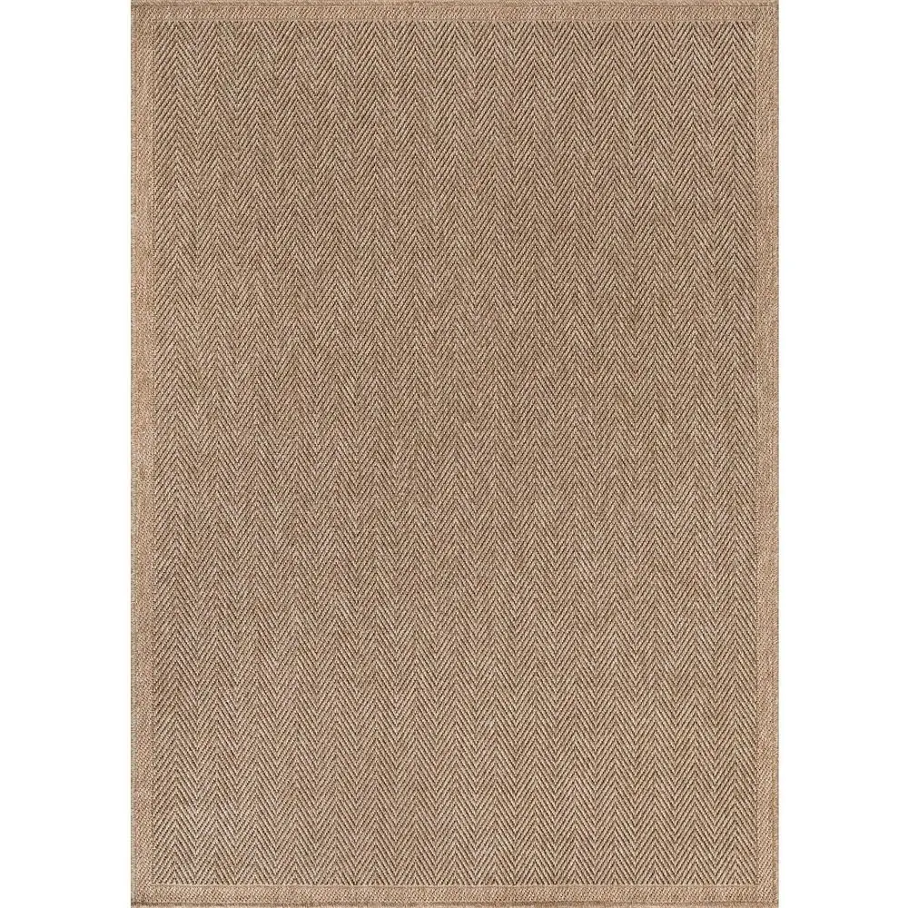 Natural Fiber Herringbone Jute Rug, 4x6 Feet, Indoor/Outdoor Living Room, Patio, Kitchen, Washable Seagrass Area Rug