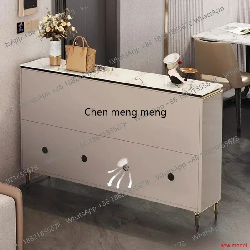 AB03Living Room Cabinets Home urniture Light Luxury Rock Slab Shoe Rack Shoe Organizer Shoerack Shoes Organizer Shoe Cabinet H