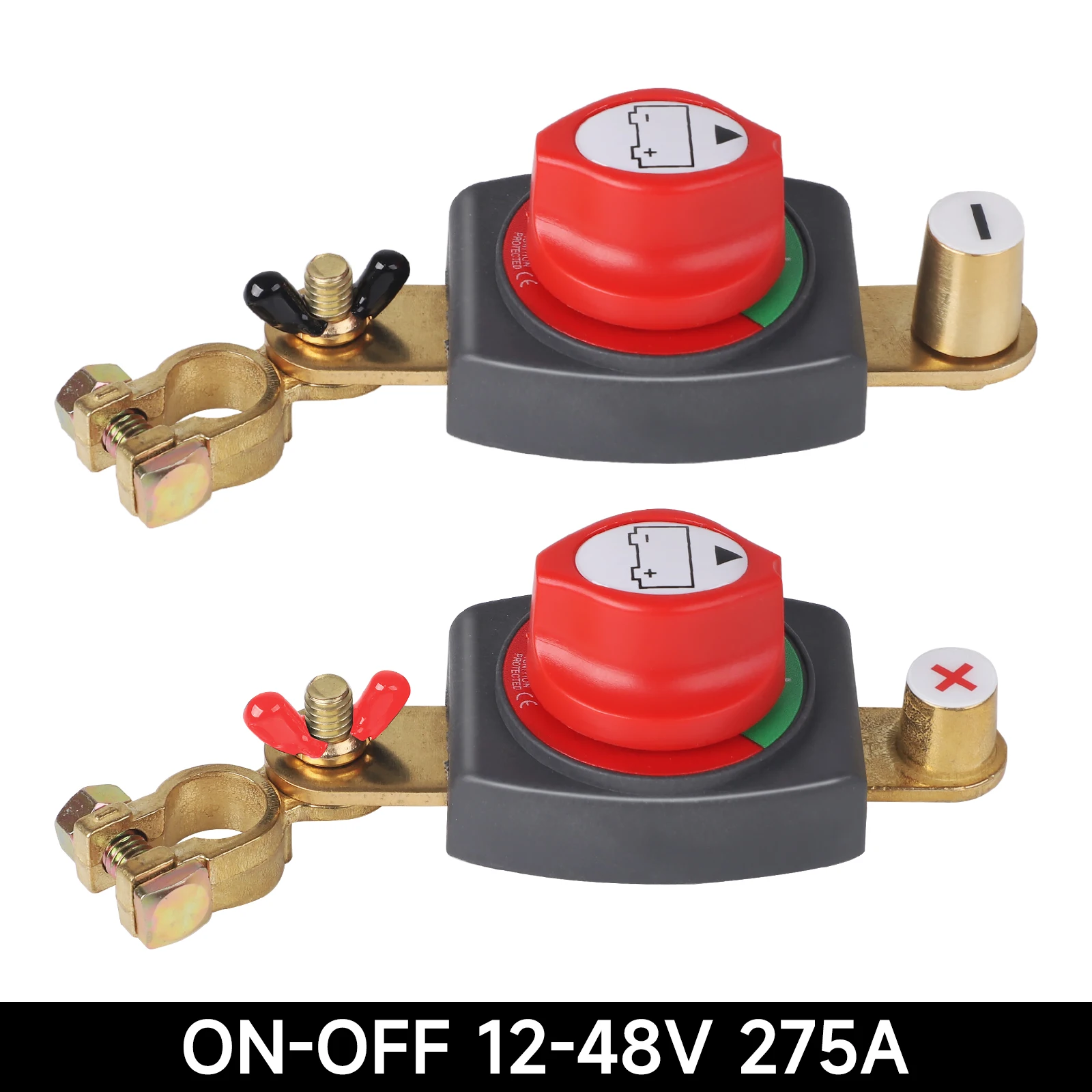 

Battery Disconnect Switch Positive 12V 48V 275A Waterproof Master Power Cut Off Isolator for CarTruck RV Marine Boat ATV/UTV
