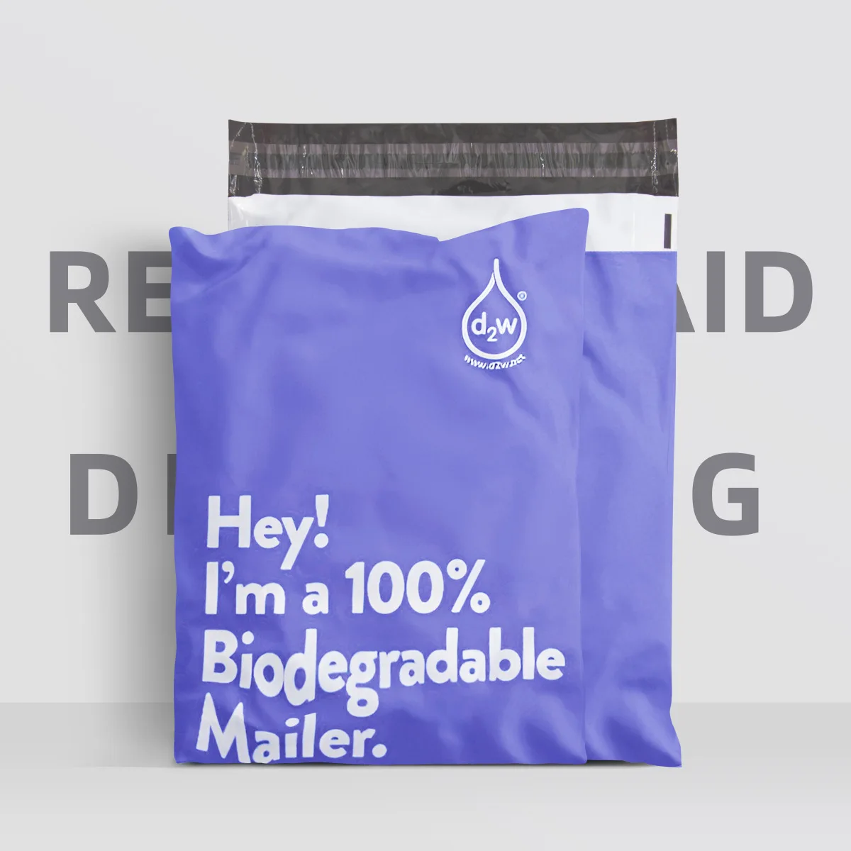 

50Pcs Blue Color Mailing Post Bags 100% D2W Biodegradable Express Clothing Express Waterproof Thick Envelope Postal Courier Bags