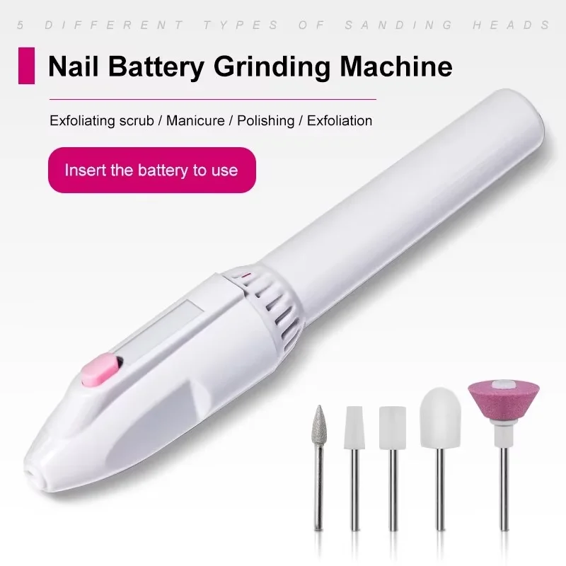LINMANDA 5-In-1 Nail Filer Set Portable Electric Nail Filer Professional Nail and Pedicure Tool Suitable for Nail and Toe Care