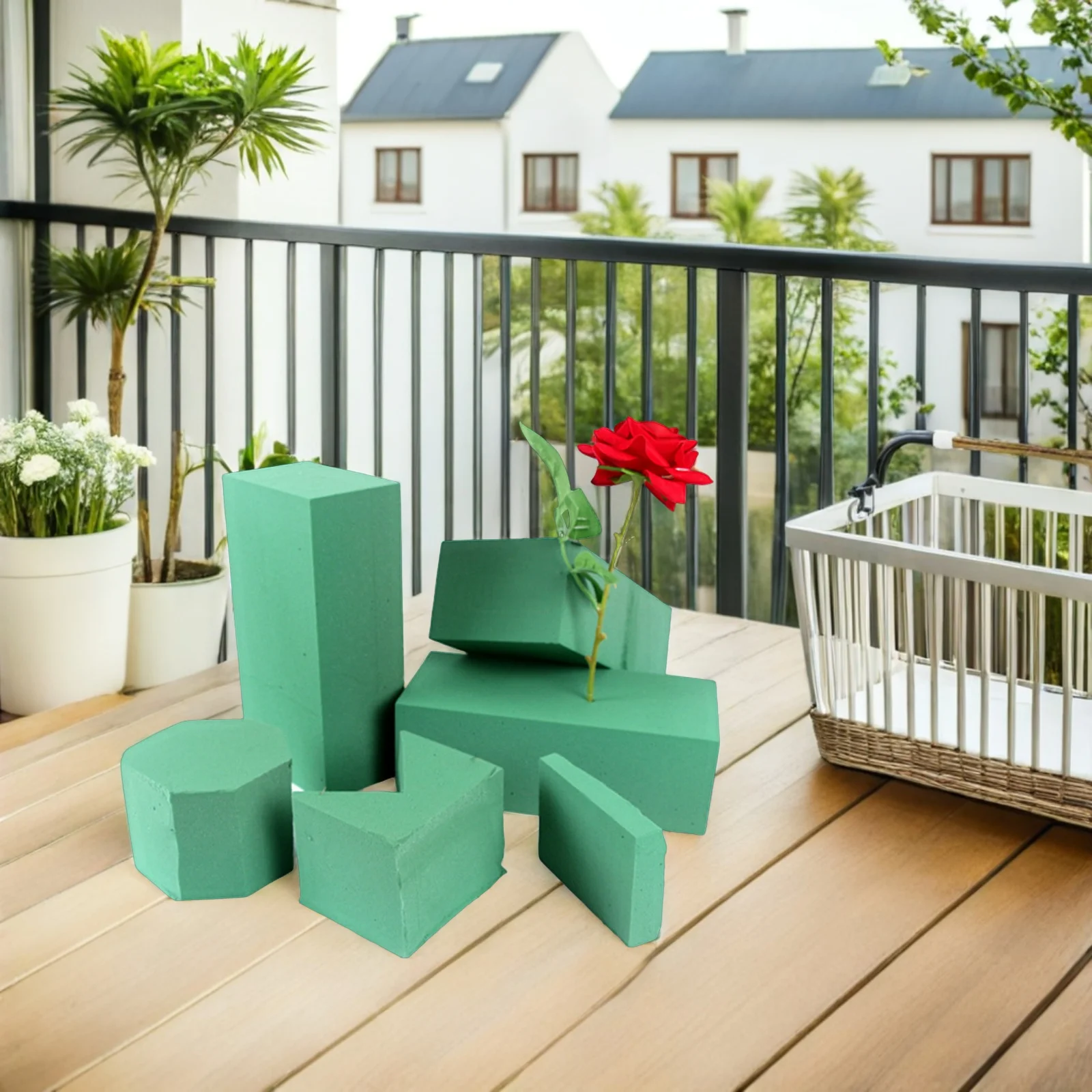 كتلة الأزهار زهرة الطوب رغوة الزهور لترتيبات الزهور الطازجة حديقة الزفاف الديكور تفضل إدراج رغوة #4